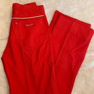 VINTAGE CHEMIN DE FER 70’s red pants